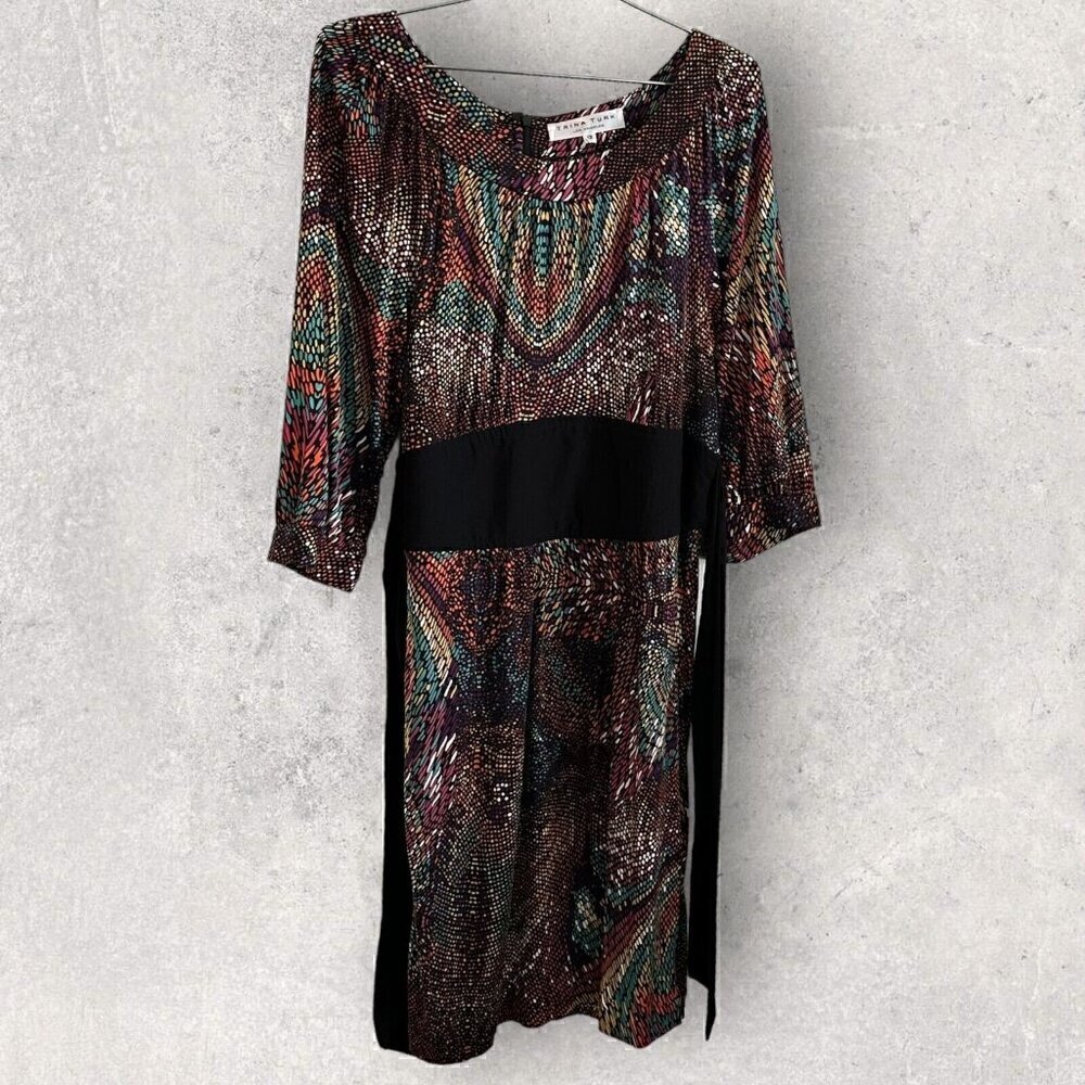 Trina Turk Multicolor Patterned Midi Dress